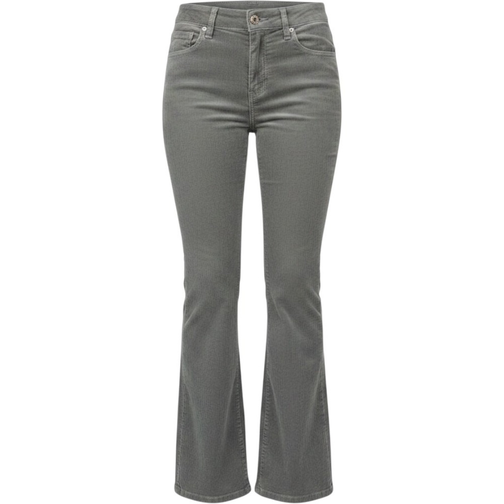 Banana Republic Pants Women 2P Gray Corduroy Bootcut Stretch Petite Casual VTG